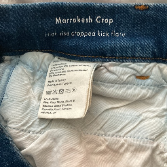 M.i.h Jeans Marrakesh Crop Kick High-Rise Kick Flare Jeans - Picture 5 of 6